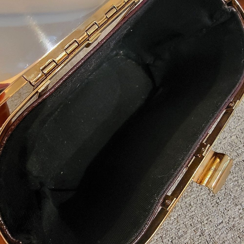 Rare #Vintage #1950s #Etra Brown & Gold Cage #Handbag #Purse - Picture 8 of 9